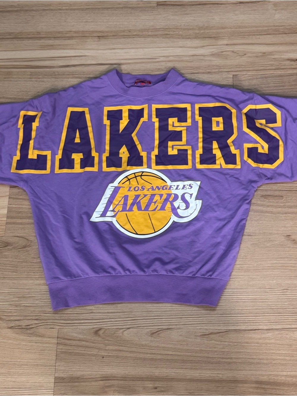 Mitchell & Ness Purple Los Angeles Lakers Graphic Crewneck
